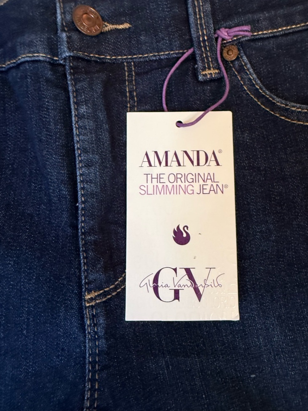Gloria Vanderbilt Amanda slimming jeans size 8P Short - Picture 7 of 12